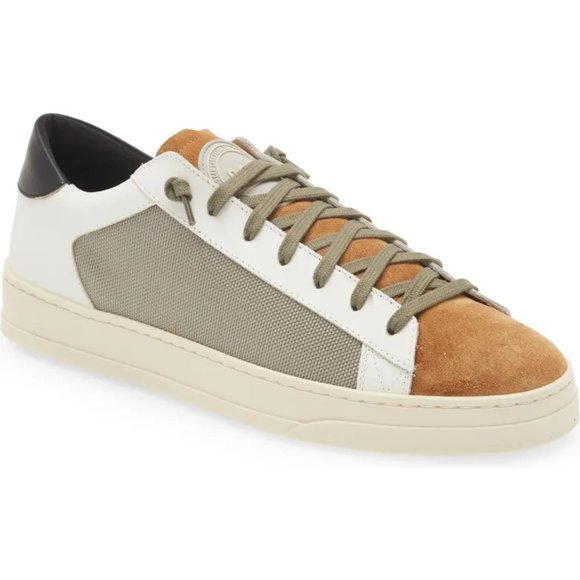 P448 Jack Leather, Suede, Mesh Logo Sneaker in Peaky - Picture 1 of 5